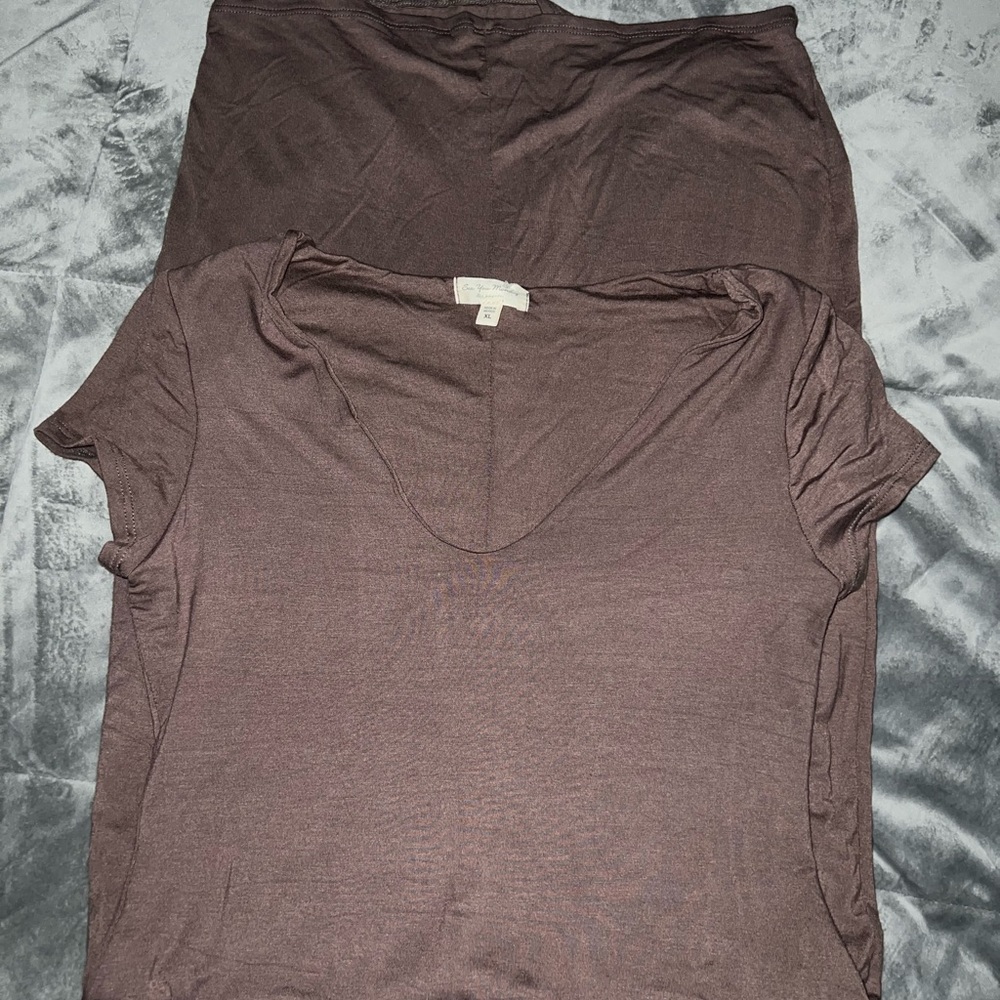 Knee Length Brown Fitted Dress XL